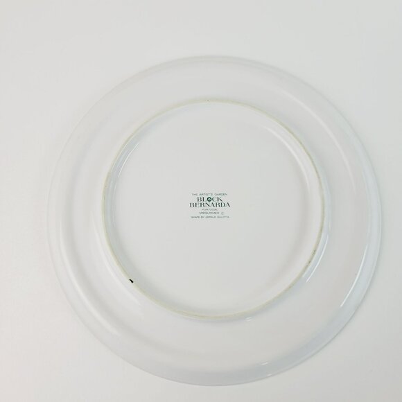 Block Midsummer 12" Round Serving Platter Garden Watercolor Pastel Flowers - Picture 6 of 10